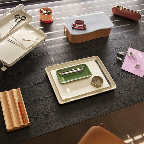 Hübsch dienblad Amare - steenpoeder - 20x10xh2cm, 35x26xh2cm - vtwonen shop