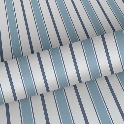 Sanders & Sanders behang strepen blauw en grijs - 53 cm x 10.05 m - 640699