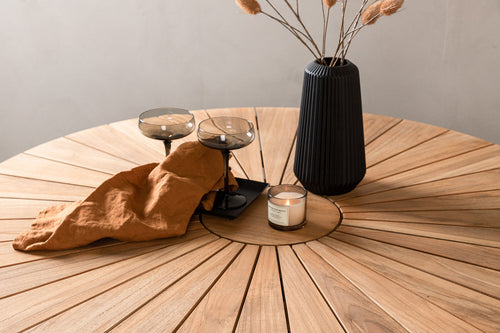 Rebellenclub Ronde Tuintafel Skala - ø120cm - Naturel Hout - vtwonen shop