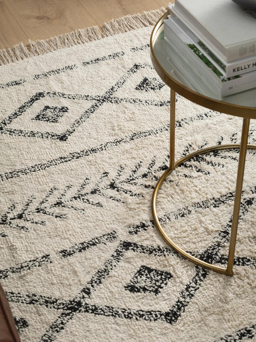 benuta wasbaar katoenen vloerkleed Naomi - crème - 200x300 cm