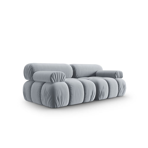 Cosmopolitan Design - Modulaire bank Cortina 2-zits, flueel lichtblauw - 94x188x70cm