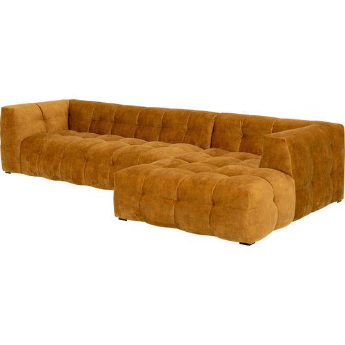 Kare Design Hoekbank Salamanca goudbruin rechts
