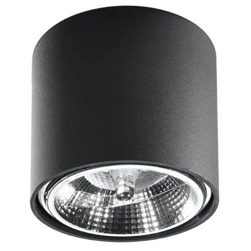 Sollux Lighting Plafondlamp TIUBE zwart - 12x12x11cm