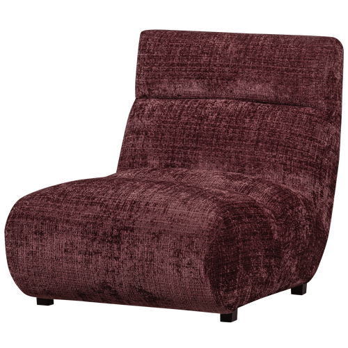 BePureHome fauteuil Observe - Chenille - Aubergine - 82x75x96 - vtwonen shop