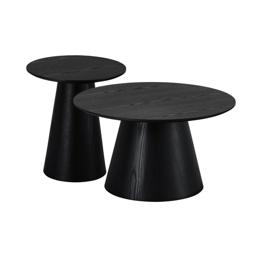 Furnhouse salontafel set Tango - Zwart - Ø 45/80 cm