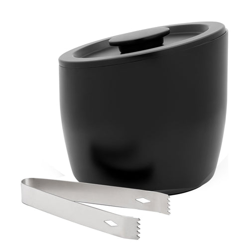 Leopold Vienna - IJsemmer dubbelwandig met deksel - 2,5L rvs mat zwart - vtwonen shop