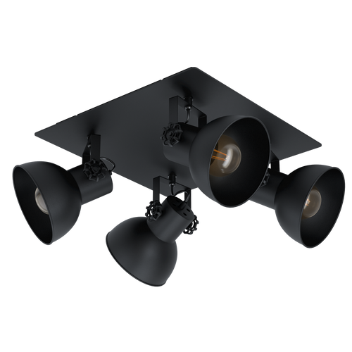 EGLO spot Barnstaple 1 - e27 - 45 cm - zwart - vtwonen shop