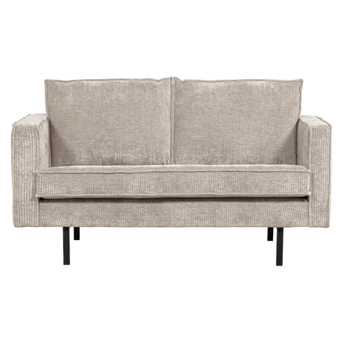 WOOOD 2-zits bank Rodeo - Ribstof - Ecru - 85x150x86