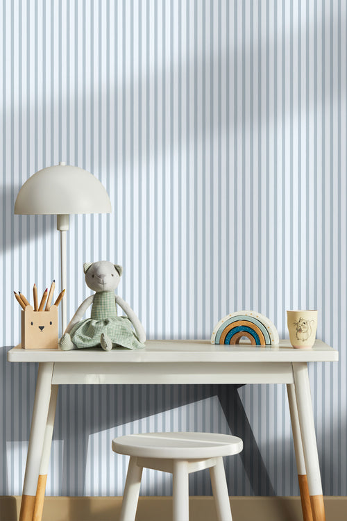 Sanders & Sanders behang geschilderde strepen blauw - 50 x 900 cm - 935401