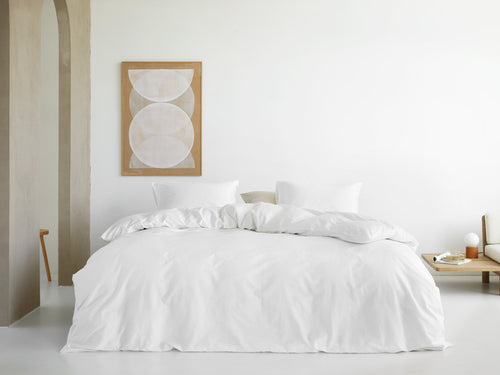 Yumeko dekbedovertrek katoen satijn white moon 240x220 + 2/60x70 - vtwonen shop