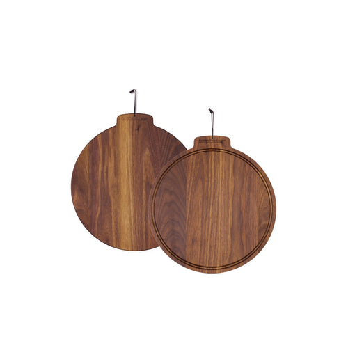 Dutchdeluxes Moon Boterplank Geoliede Walnoot Rond  28cm