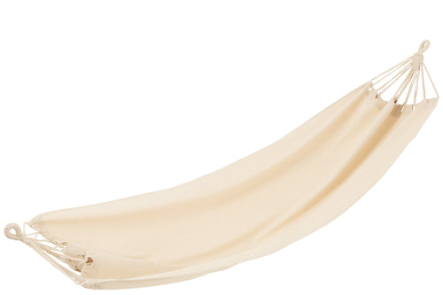 J-Line hangmat Effen - katoen/polyester - lichtbeige