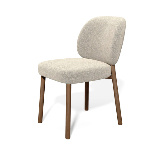 Premium Interiors - Set van 2 stoelen MOKA - fluweel met structuur taupe beige 47cm