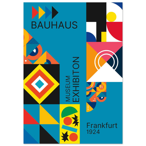 Artfulprints Poster met Lijst Bauhaus - Museum exhibition frankfurt   - 30x40 cm - Meerkleurig