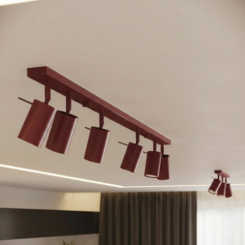 Sollux Lighting Plafondlamp RING 4L bordeaux - 80x6x16cm