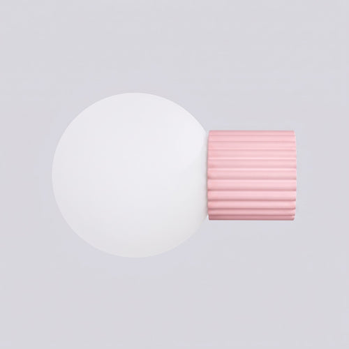 Sollux Lighting Wandlamp HALO roze IP44 - 12x17x12cm