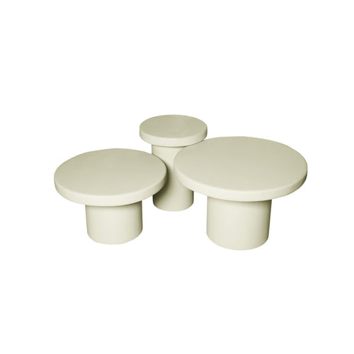 StarFurn Salontafel Maya - Zandkleur Hout - Set van 3 - 70x70x45cm - vtwonen shop