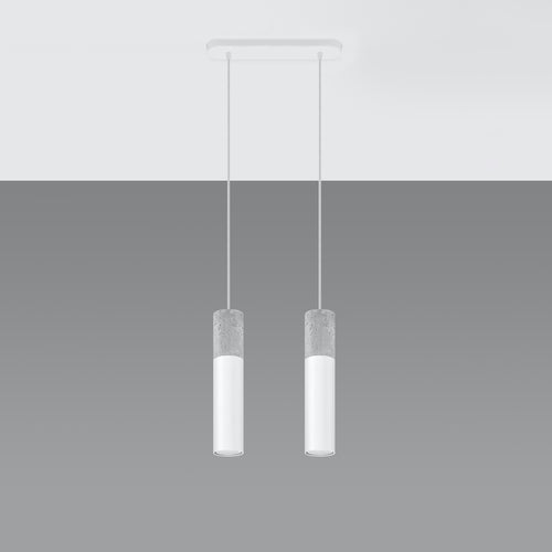 Sollux Lighting Hanglamp BORGIO 2 wit - 30x6x90cm
