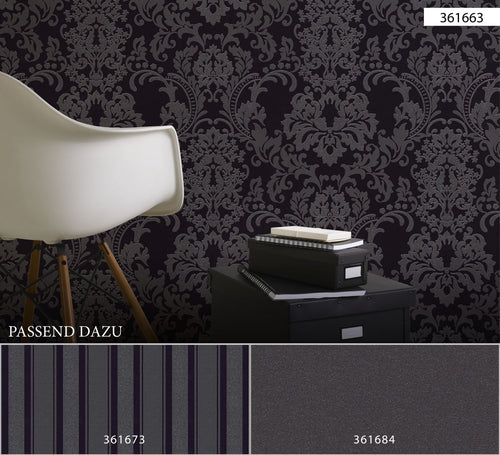 A.S. Création behang barokprint zwart - 53 cm x 10.05 m - AS-361663 - vtwonen shop