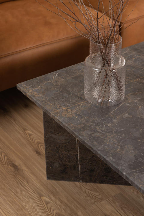 Loff Design Salontafel Jukaa - 90 x 90 cm - Bruin marmer - vtwonen shop