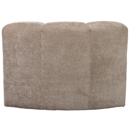 WOOOD eetbankje hoek met rugleuning Mojo - Ribstof - Donker Zand - vtwonen shop