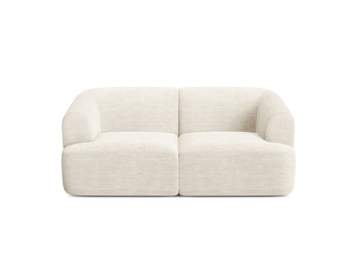 Cosmopolitan Design Modulaire bank Campi 2-zits, ribfluwelen ivoor - 90x180x70cm