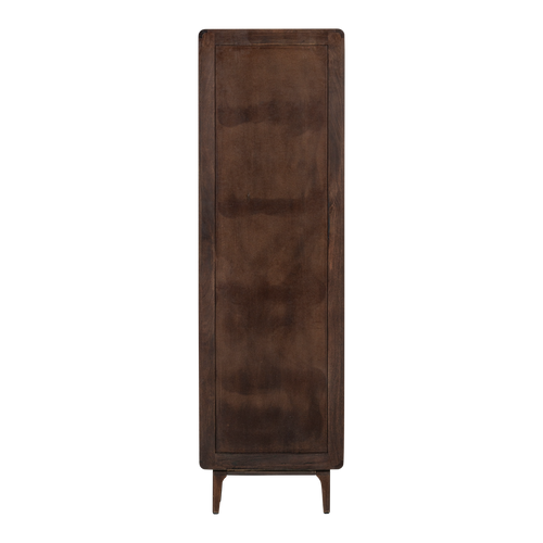 WOOOD hoge kast Liya - Mangohout - Donkerbruin - 200x60x35