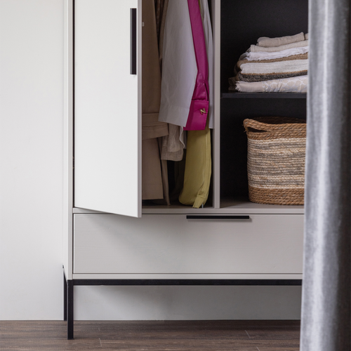 WOOOD Adam 2-deurs kast - Grenen - Dust - 200x100x53 cm