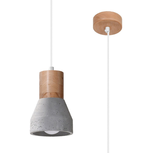Sollux Lighting Hanglamp QUBIC grijs - 10x10x120cm