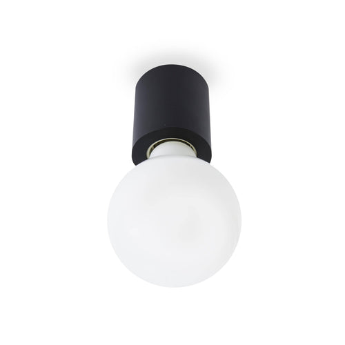 Faro Ten - 1 Light Indoor Kaars Wand- / Plafondlamp Zwart, E27