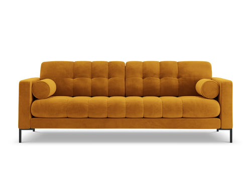 Cosmopolitan Design Bank Bali 4-zits, flueel, geel - 96x217x75cm