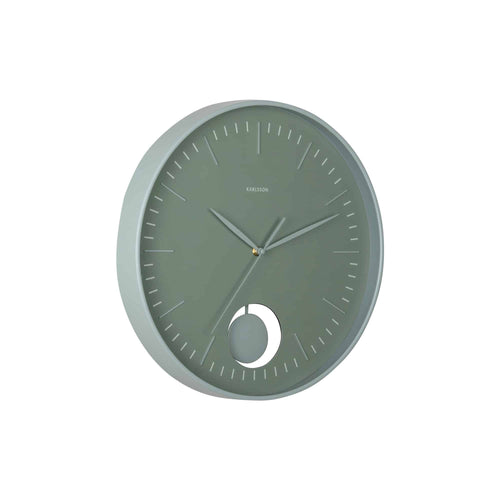 Karlsson wandklok Grato Pendulum - groen - Ø40.6cm