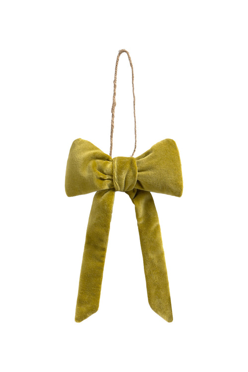 Calma House Kerstornament Velour - Groen - 13x8