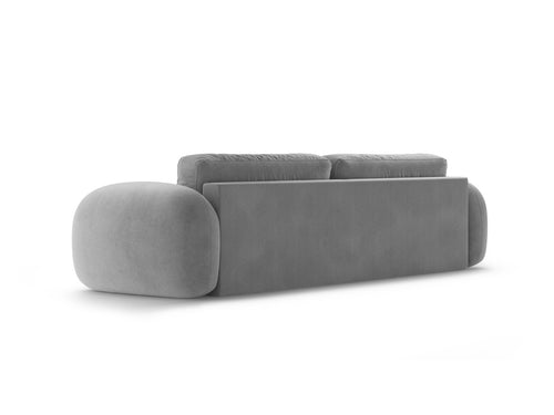 Cosmopolitan Design Slaapbank met opbergdoos Tonale 3-zits, flueel donkergrijs - 105x262x88cm