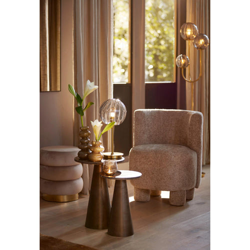 Light & Living bijzettafel Ynez - bruin - Ø36cm - vtwonen shop