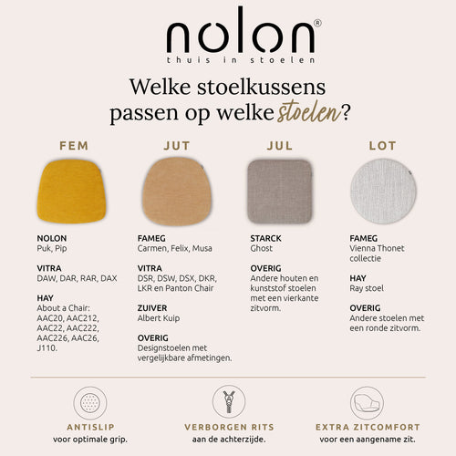 Nolon Lot zitkussen nougatbruin