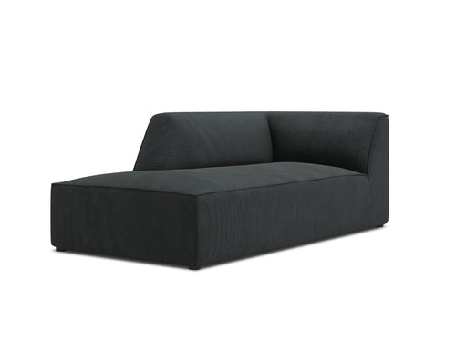 Micadoni linker meridiaan Ruby ribfluwelen, zwart - 180x93x69cm
