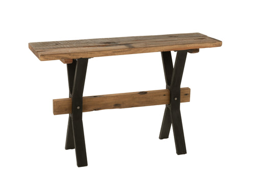 J-Line console Verouderd - hout - bruin - vtwonen shop