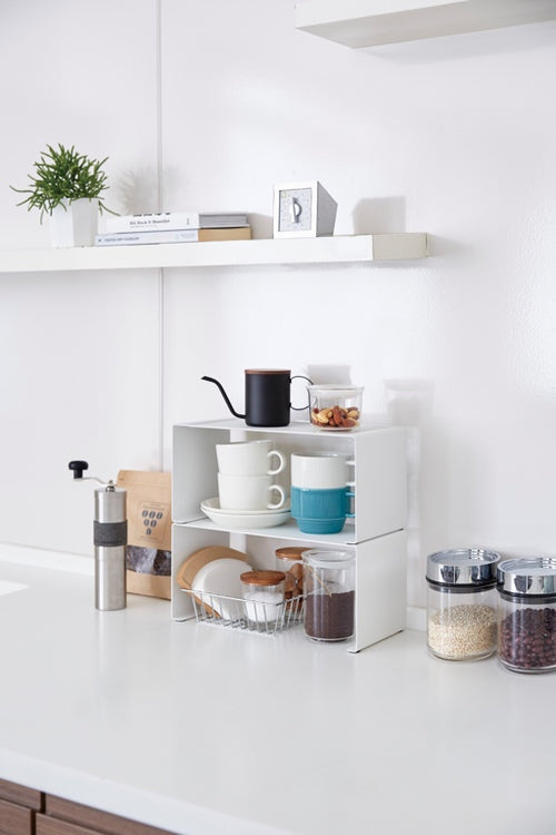 Yamazaki Smal Stapelbaar Keukenrekje - Tower - Wit - vtwonen shop