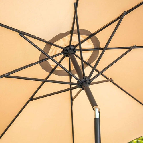 Garden Impressions stokparasol Lotus taupe Ø300 cm met Eureka voet en hoes