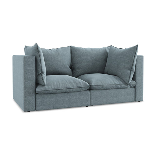 LaMiaSofa Tweezits modulaire bank Ravenna - bouclé - jeans - 180x90x77