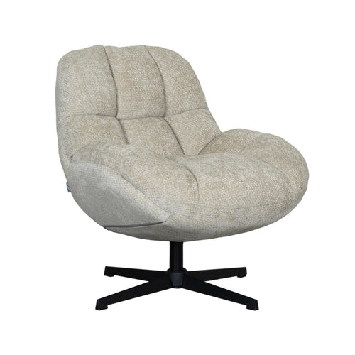 LABEL51 Fauteuil Huxley - Grijs Stof - Draaibaar - vtwonen shop