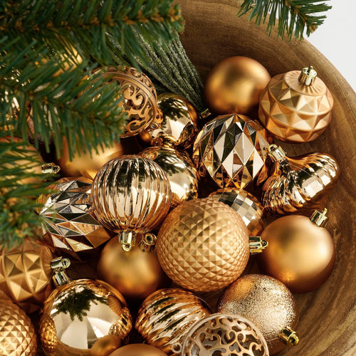 Mica Decorations Kerstballen Set - 60 Stuks - Ø7 cm - Onbreekbaar - Koper - vtwonen shop