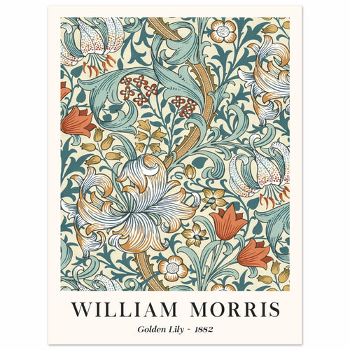 Artfulprints  William Morris - Golden lilly II 1882   poster 30x40 cm - vtwonen shop