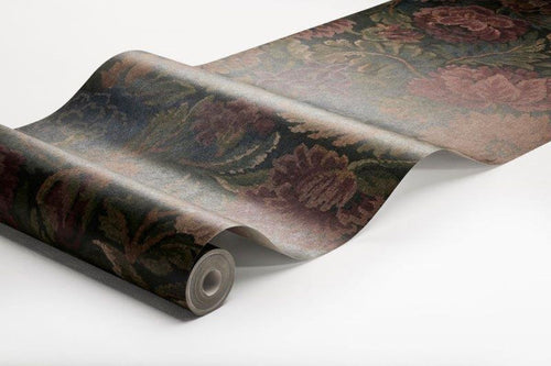 Borastapeter fotobehang vintage bloemen donkergroen - 180 x 265 cm - 660252 - vtwonen shop