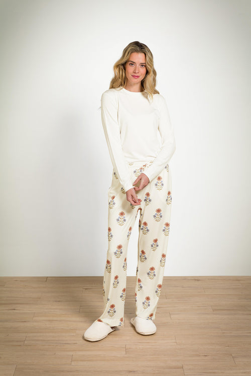 Pip Studio - Belin Pyjama Broek Dames - Tanaka - Wit - S - vtwonen shop