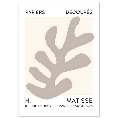 Artfulprints  Matisse – Ocean petals grey   poster A4 21x29.7 cm - vtwonen shop