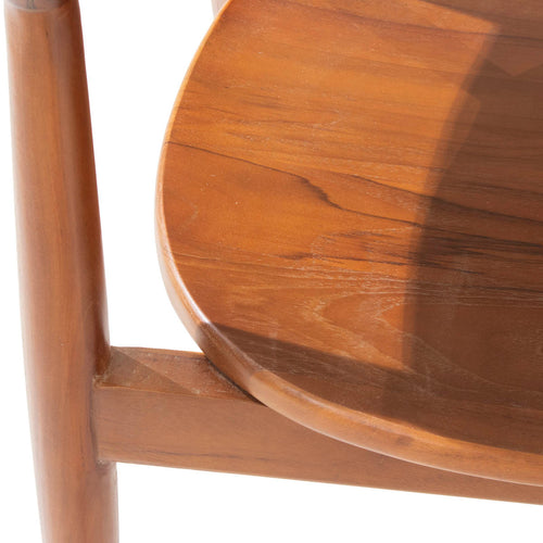 DÉJA Living Tuinstoel Luca - Walnoot Hout - Set van 2