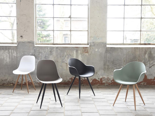 LABEL51 Eetkamerstoel Monza - Wit Kunststof - Set van 4 - vtwonen shop