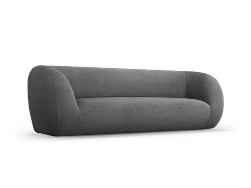 Cosmopolitan Design Bank Essen 3-zits, boucle, donkergrijs - 95x230x86cm